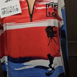 Bogner Red and Blue Women's Sweatshirt